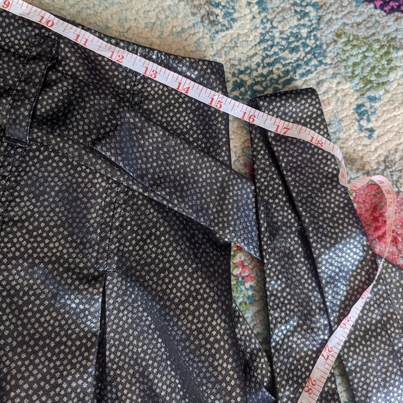 Express Design Studio Circle Skirt Black With Metallic Silver Dots Size 8 - Picture 9 of 10